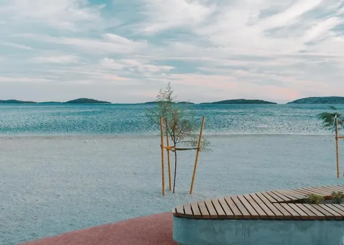 Apartment In Brodarica With Sea View, Balcony, Air Conditioning, Wifi *